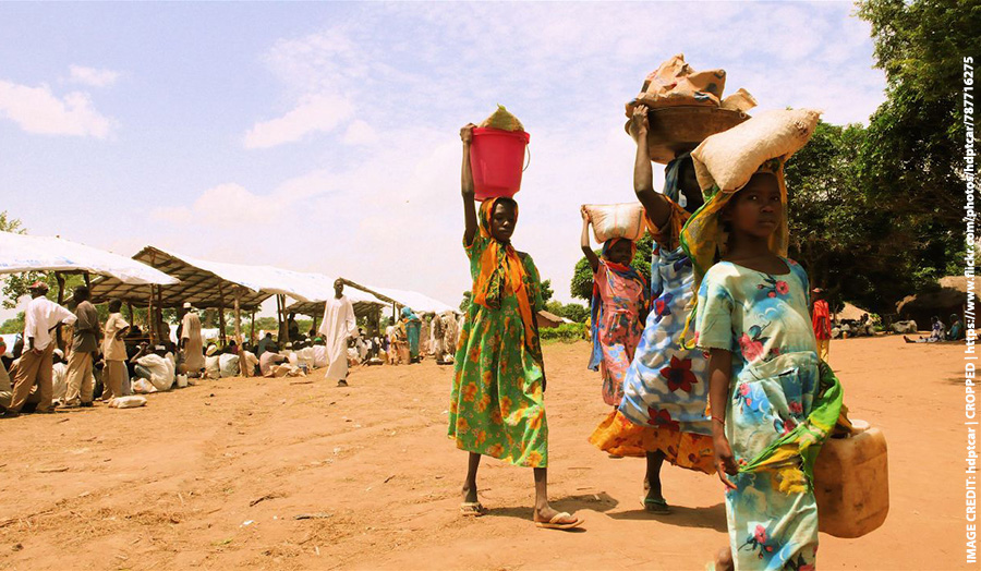 Photograph of refugees in Darfur.