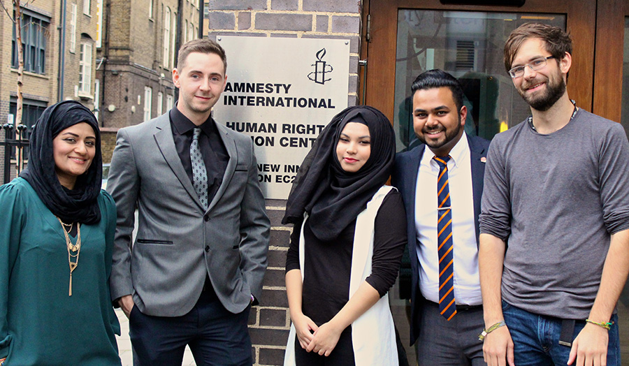 From left: (Tahera Huda, Nick Francis, Shaida Parvin, Anup Minstry and Richard Flynn) 