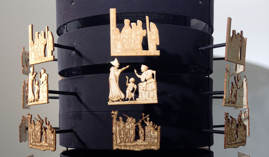 015 Museum of London, 3D Zoetrope Exhibit, involving laser cutting, group work