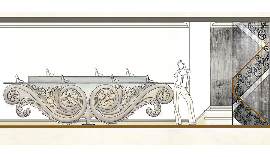 Design for the Louboutin shoe store