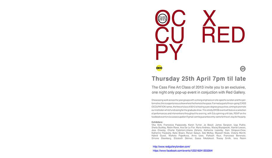Occupy X Red
Pop-Up Event Invitation Card