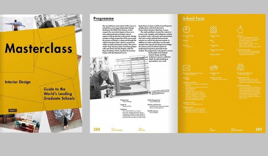 MA Interior Design course selected as one of Top 30 Postgraduate Interior Design courses for FRAME Masterclass Book