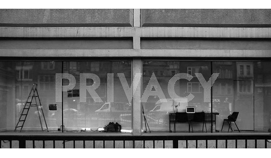 Window with 'privacy' word