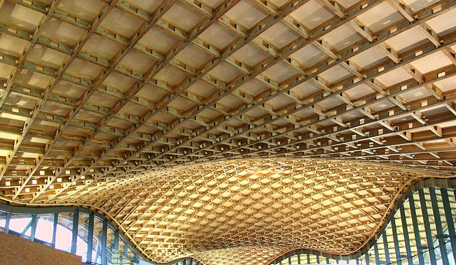 Title: Timber Gridshell Roof, Savill Gardens
Credit: Glued Laminated Timber Association