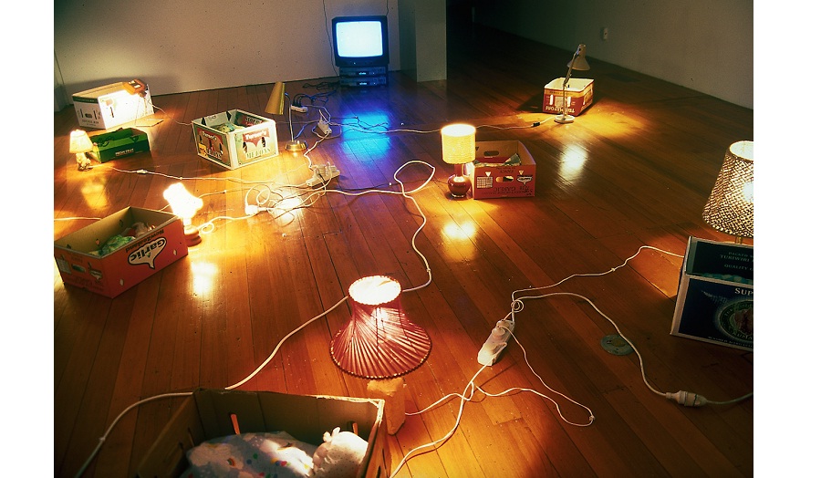 Image of lights on the floor of a home.