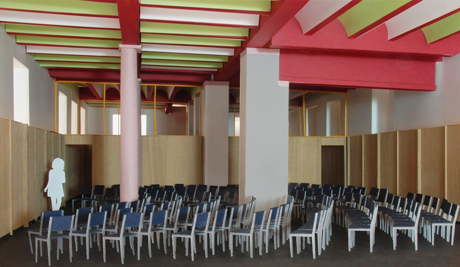 Architect's model of a lecture hall