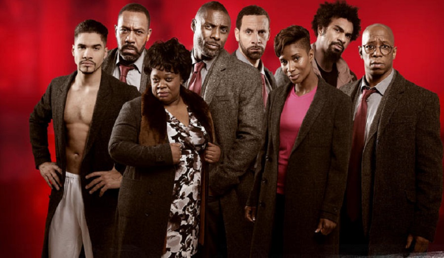 Publicity still featuring idris elba, lenny henry, ruth wilson , ian wright and others