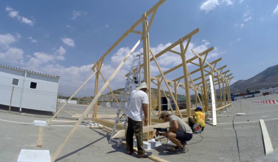 Shelter construction for refugees