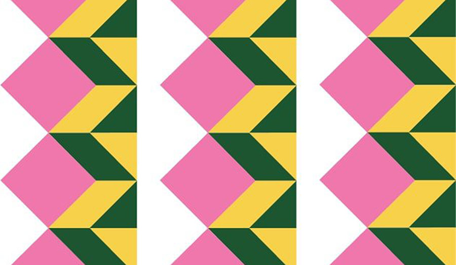 Graphic pattern with colourful geometric shapes