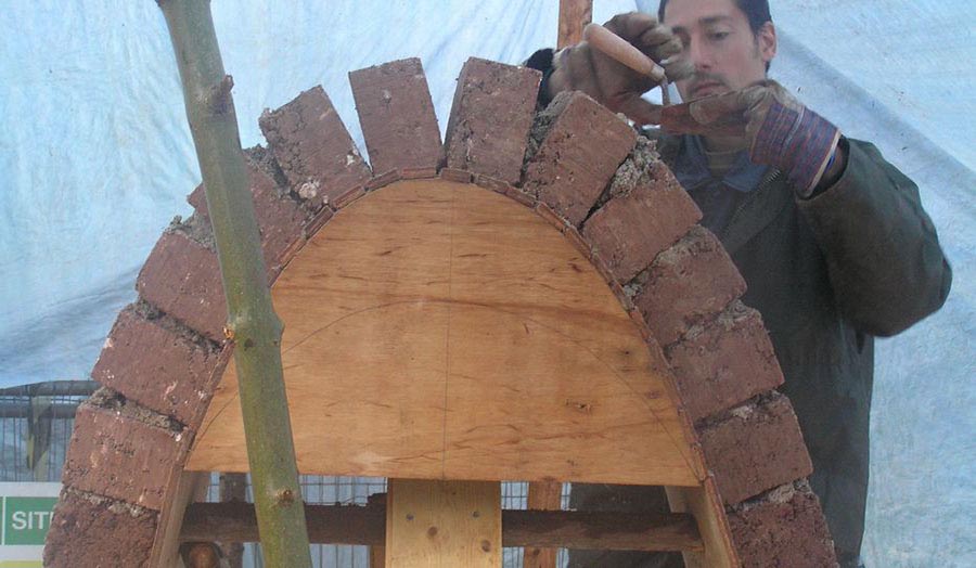Earthblock Arch and Timber Formwork