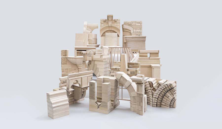 Wooden Models of classical architecture elements