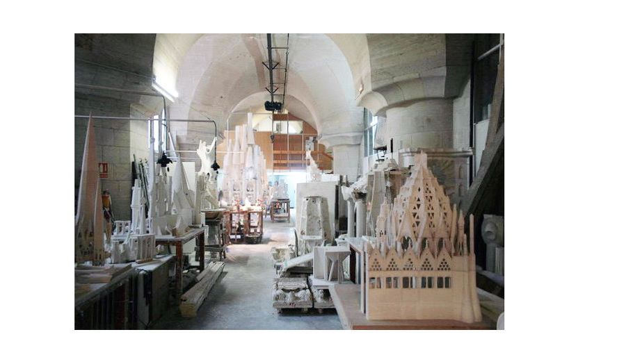 Plaster workshop, crypt of the Sagrada Familia, Barcelona
