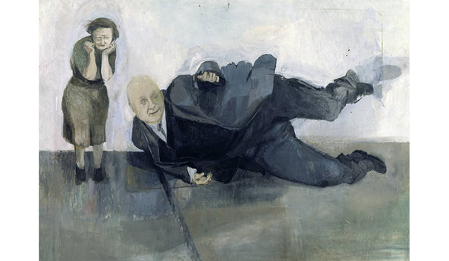 Michael Andrews, A Man who Suddenly Fell Over, 1952
© the estate of Michael Andrews, courtesy of James Hyman Gallery, London . Photo credit: Tate 