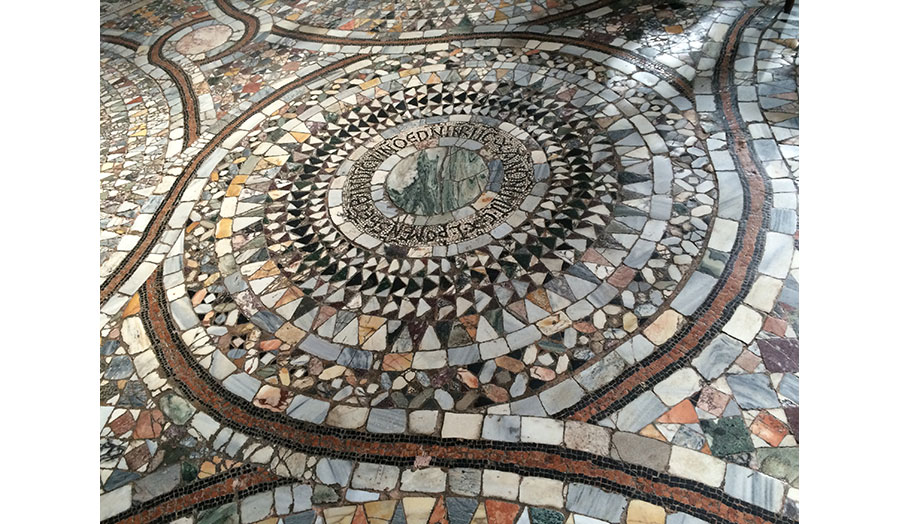 Floor Mosaics in the Church of Santa Maria and San Donato, Murano, Italy, c.1140; arrangements which evoke cosmic systems but are averse to theory as we understand it today.