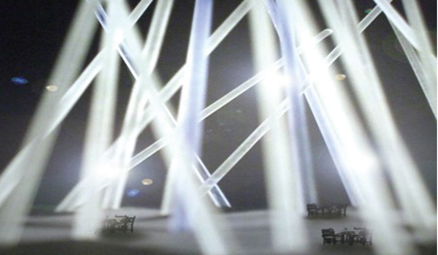 Light rods for transient community space