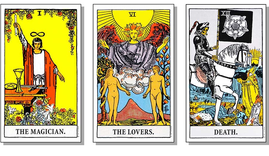 Cards from Alastair Crowley's Tarot Set