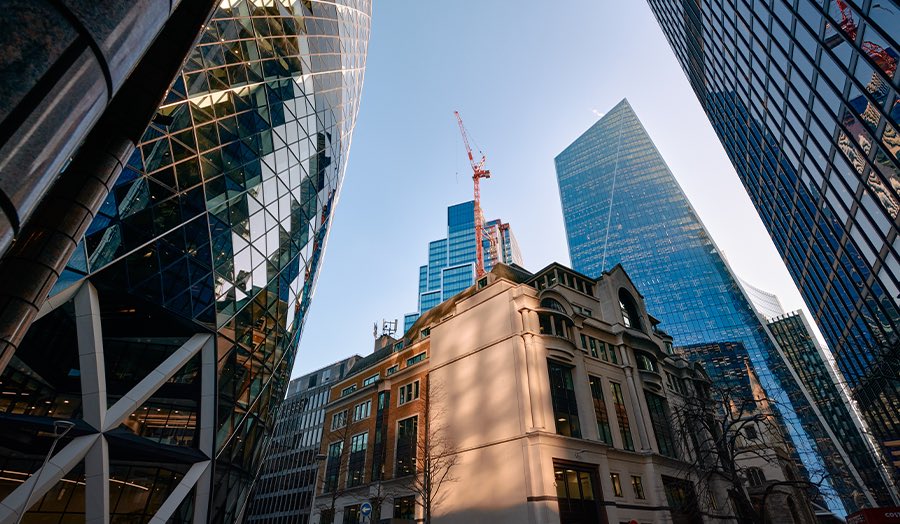 Image of the Gherkin and other buildings