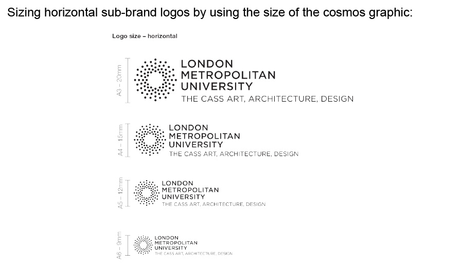 Sizing the horiziontal sub-brand logos