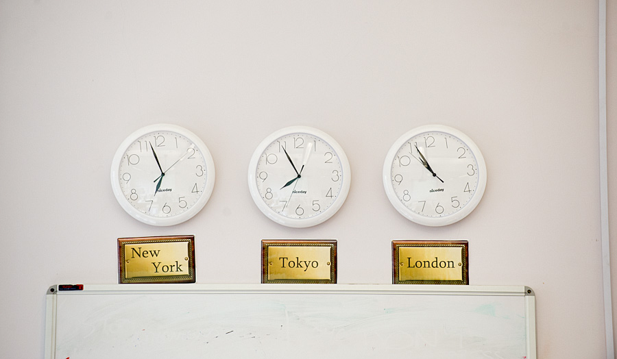 Newsroom clocks
