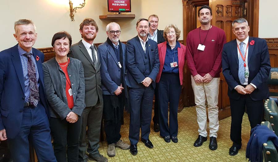 James Morgan, Marcos Baudean and Nuno Capaz at Parliament with other drugs policy experts