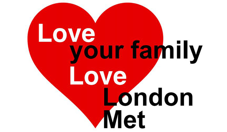 Image of the Love your family, love London Met logo event
