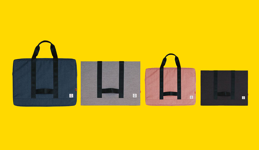 Four different versions of the Newport Works bags on offer, each differing in colour and size