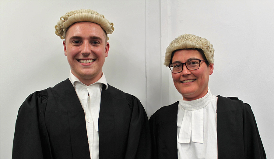 Two mooting Law students