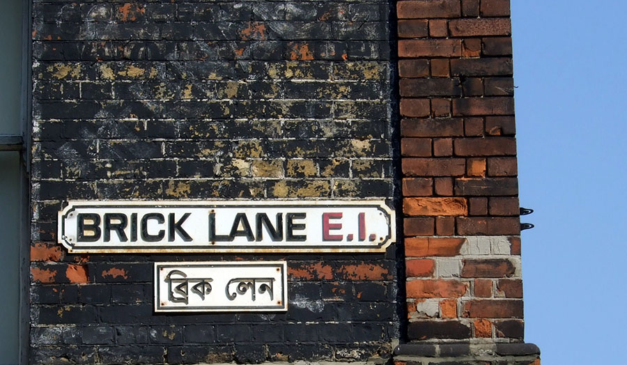 Image of road sign for Brick Lane