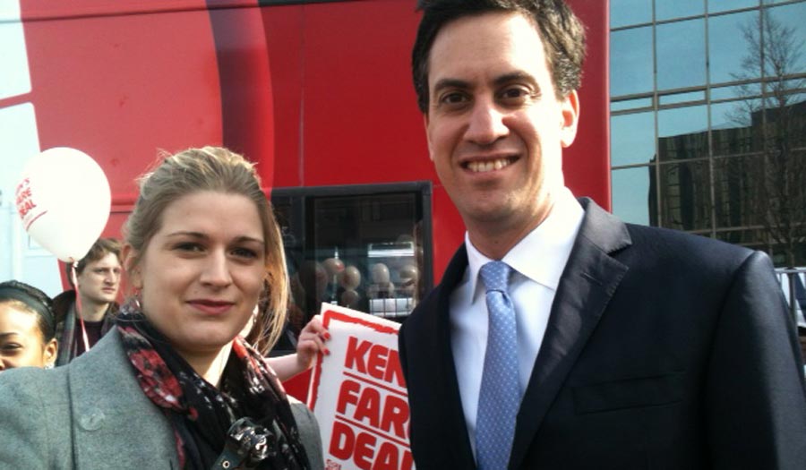 Kate with Labour leader Ed Miliband MP
