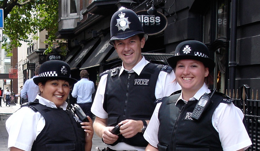 three police officers