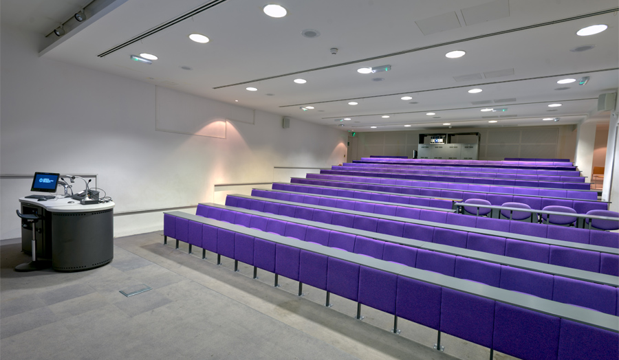 GSB-01 lecture theatre in Goulston Street basement