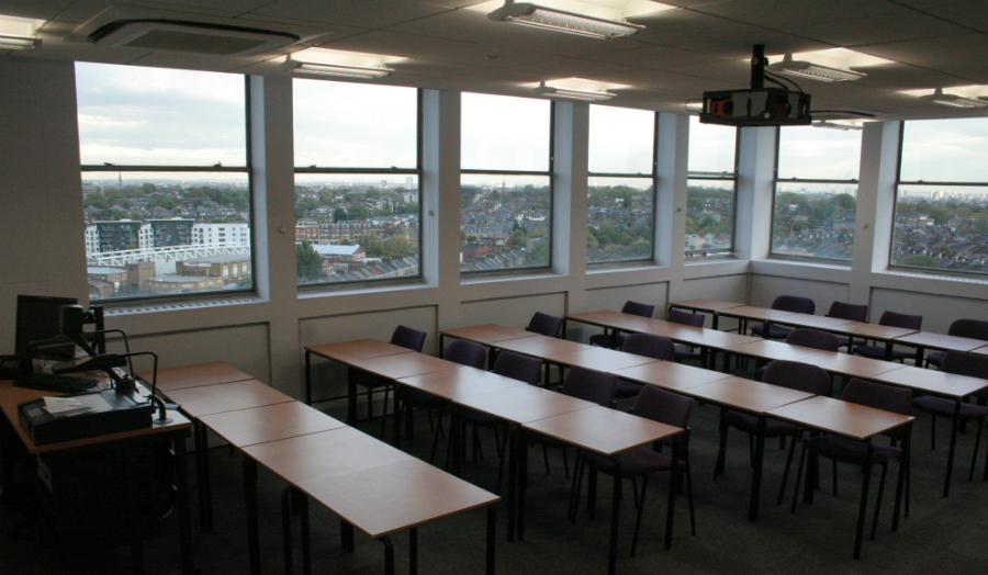 T-11 classroom with views across London