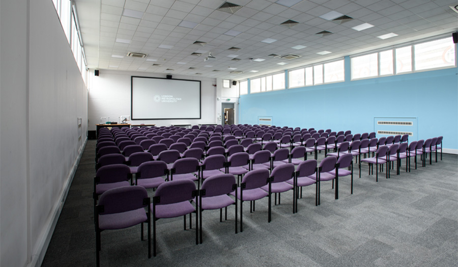 TM1-83 lecture theatre from rear of room