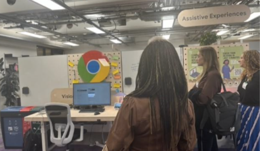 Group members at the research visit at Google's Accessibility Discovery Centre in London