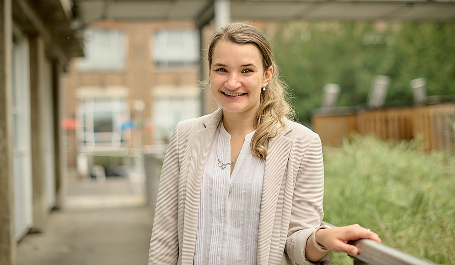 Dr Rhiannon Brooks outside