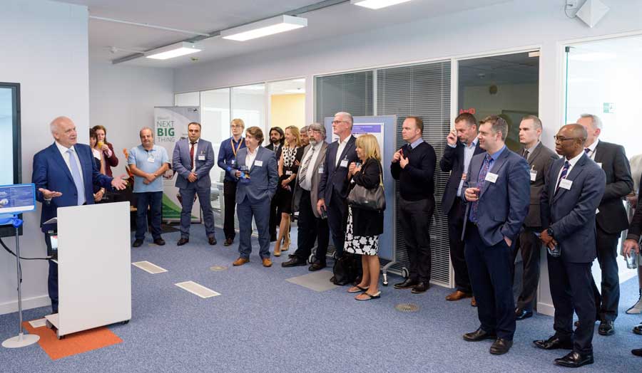 Former VC John Raftery speaking at Cyber Security Research Centre launch event