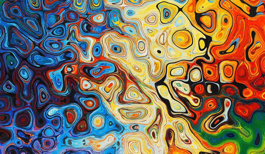 a colourful image of swirls