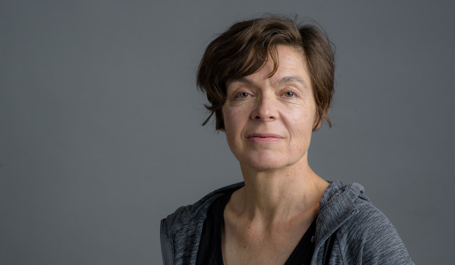 Fiona French, a female lecturer with a short bob, gazes at the camera.