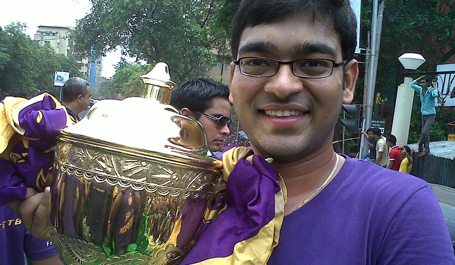 Kamlesh Jain with champions cup 