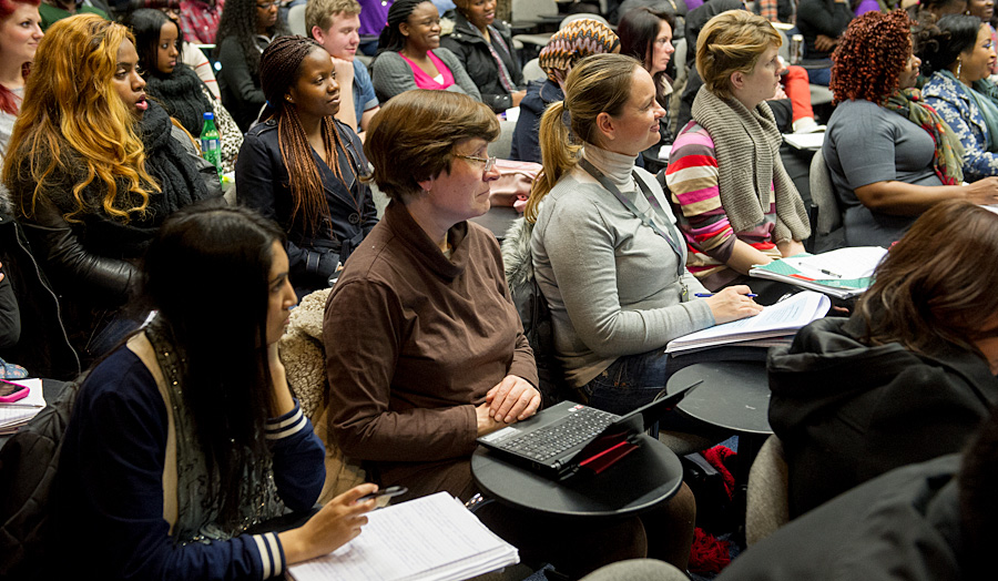 Students listening at a Guest Lecture