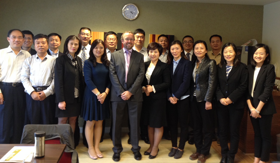 Steven Curtis with delegates from the Henan Provincial Foreign & Overseas Chinese Affairs Office