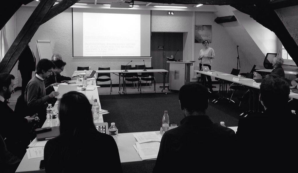 Diana Stirbu presenting at Sciences Po, Paris, France