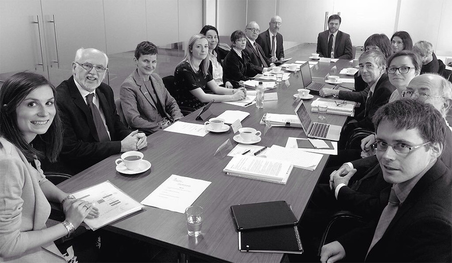 Dr Diana Stirbu in a roundtable discussion with Welsh Secretary for State, Stephen Crabb