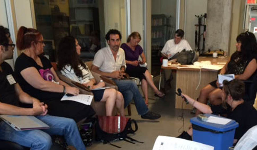 A workshop in Montreal, University of Quebec, organised by London Met academic Peter Lewis