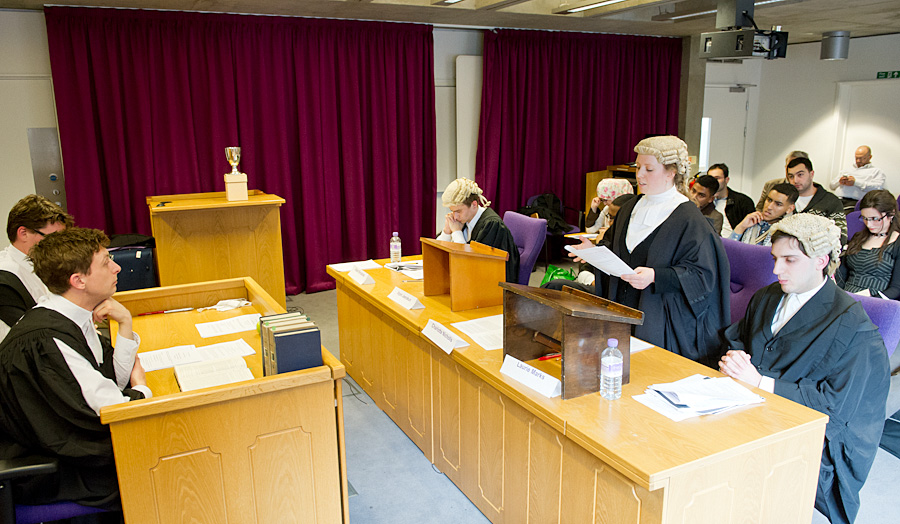 Mock courtroom