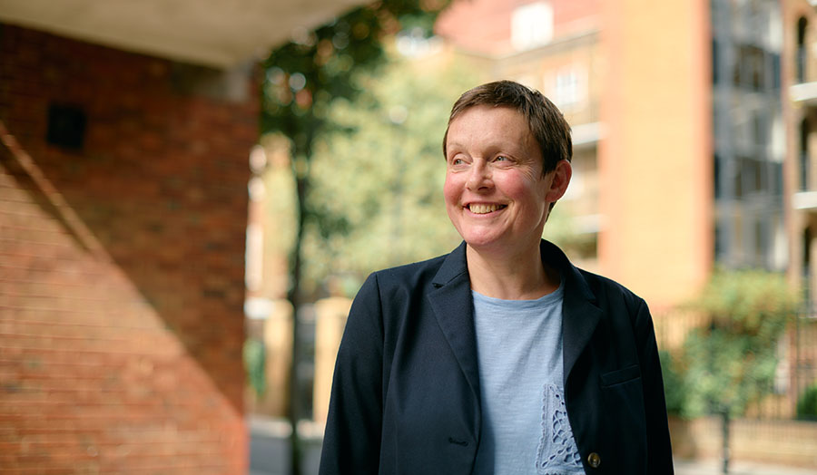 A headshot of Principal Lecturer Jane Ballantyne smiling 