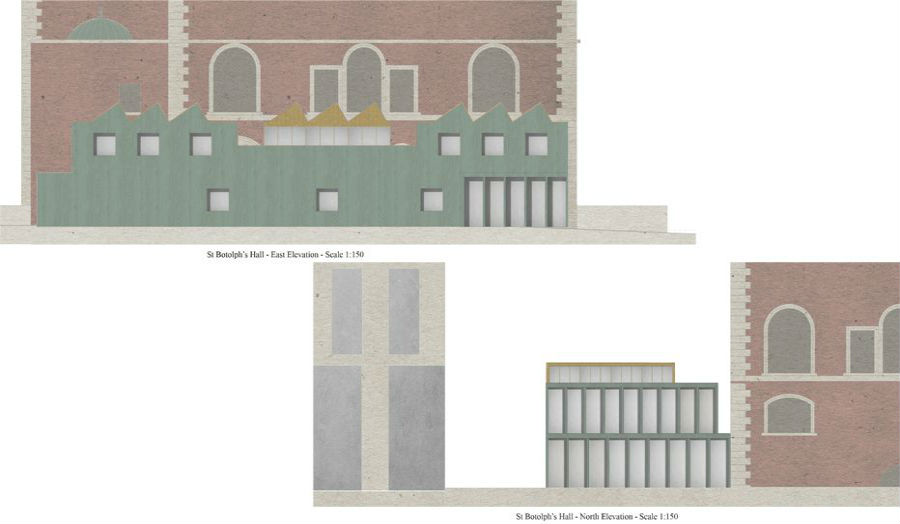 Elevations East and north elevation