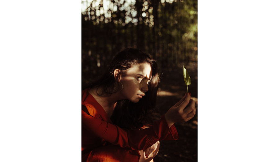 Girl in woods