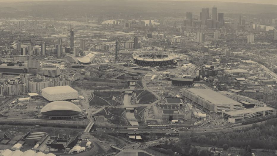 Aerial view of the Olympic Park