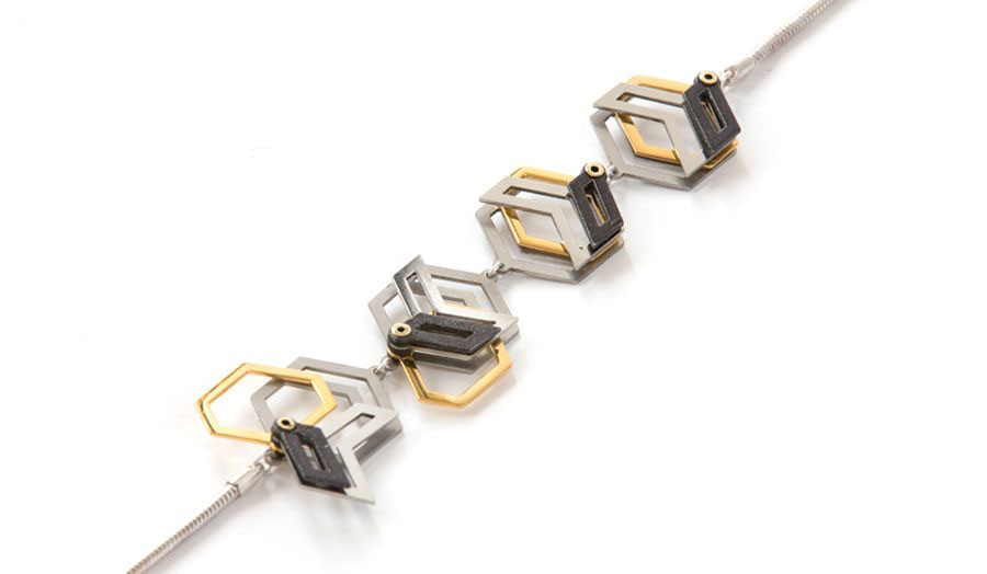 Hexagon necklace by Ann Byers. Photography by Andy Tyler
